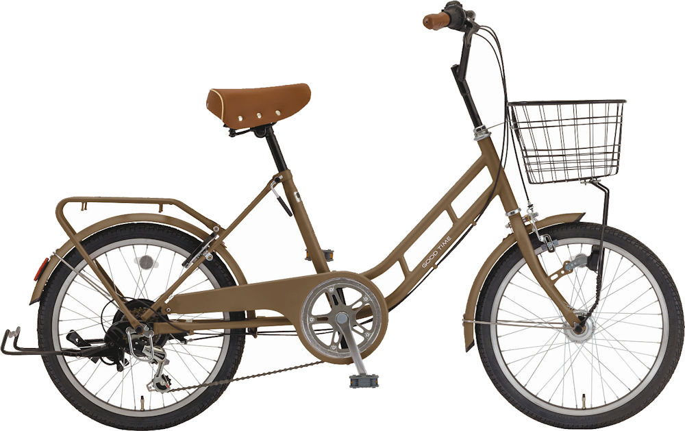 ミニベロ シオノ グットタイム 20 外装6段 オートライト (フラットベージュ) SHIONO GOOD TIME 206 塩野自転車 小径自転車