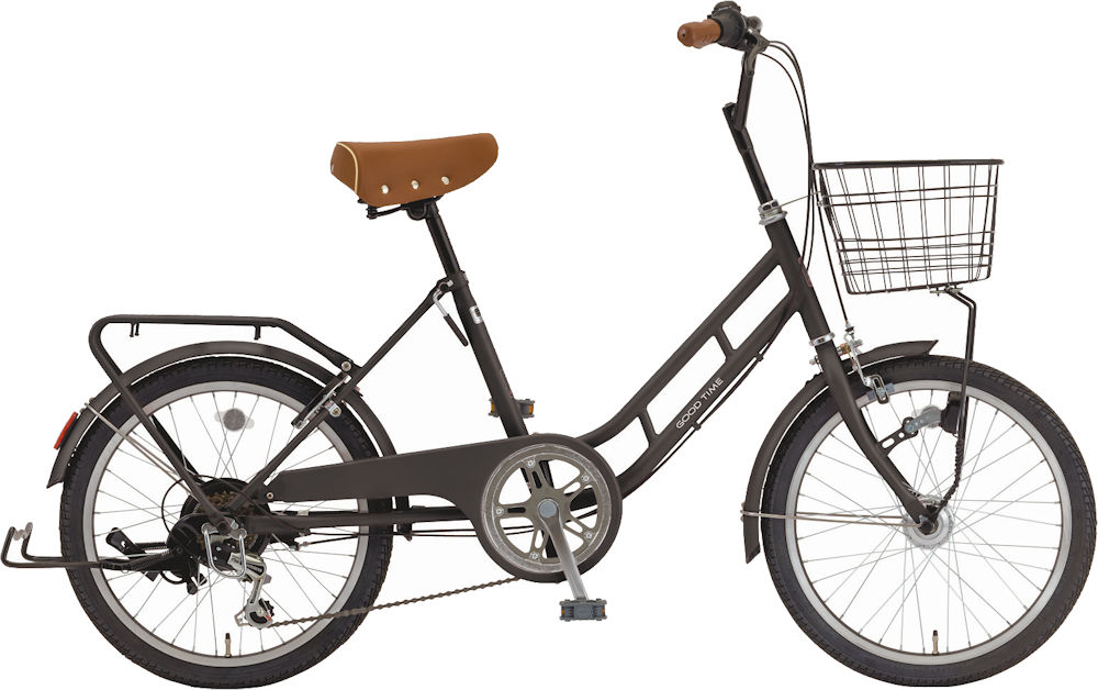 ミニベロ シオノ グットタイム 20 外装6段 オートライト (フラットブラック) SHIONO GOOD TIME 206 塩野自転車 小径自転車