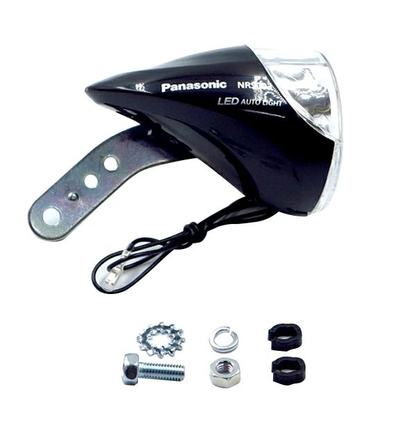 Panasonic(パナソニック) 自転車用 ハブダイナモ用 LEDライト J1端子 NRS003  (ブラック)