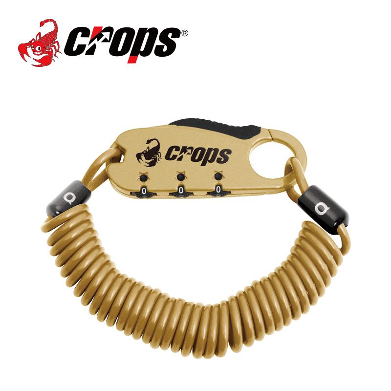 crops(クロップス) Q3 コンパクトワイヤーロック | 3mm×1800mm 3桁ダイヤル CP-SPD08 / グラベルサンド