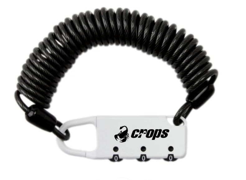 crops(クロップス) スパイダー　ワイヤーロック | 2.5mm × 1800mm 3桁ダイヤル CP-SPD02 / ホワイト