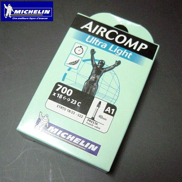 MICHELIN ミシュラン AIR COMP UltraLight Tube エアコンプ ウルトラライトチューブ 700×18/23C 仏式/52mm