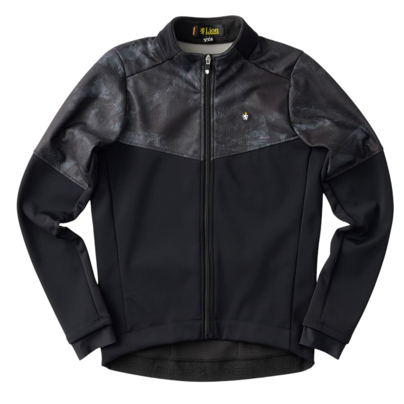 Lion de KAPELMUUR (リオン・ド・カペルミュール) 防風ジャケット　アブストラクト / ブラック / Lサイズ