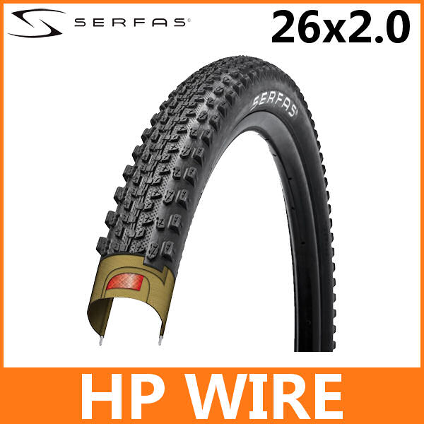 サーファス HP ワイヤー 26x2.0 (726012) ブラック SERFAS HP WIRE MTB用タイヤ