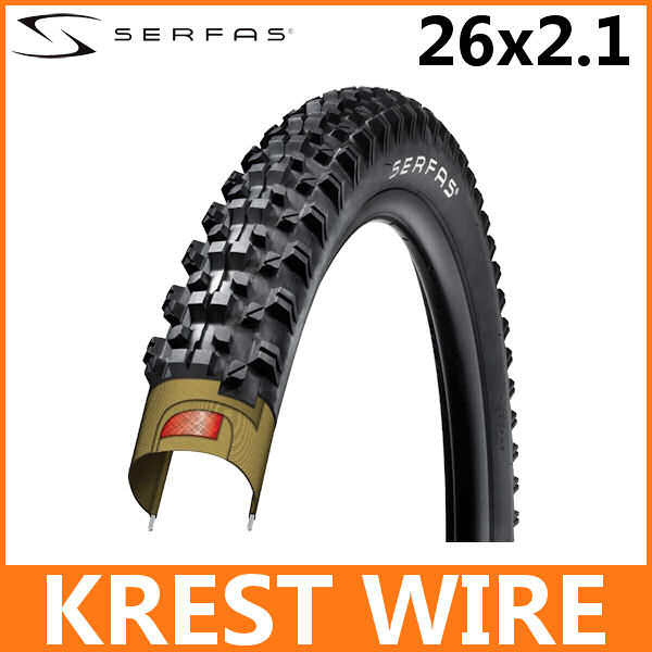 サーファス クレスト ワイヤー 26x2.1 (726016) ブラック SERFAS KREST WIRE MTB用タイヤ