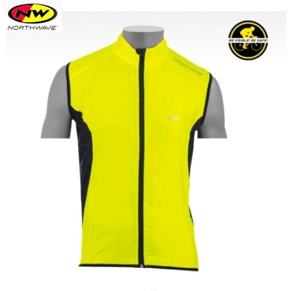 ノースウェーブ ノース ウインドベスト (イエロー/ブラック) 89121251 NORTHWAVE NORTH WIND VEST