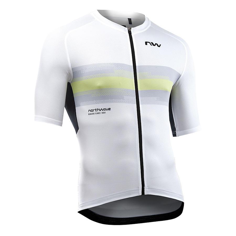 NORTHWAVE(ノースウェーブ） Force Evo Jersey（White / Matcha）89241077-58 /  サイクル用ジャージ（半袖）Mサイズ