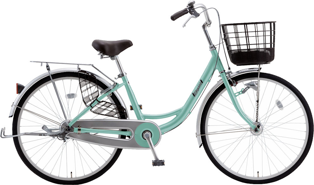 シティサイクル シオノ エレガント 24 オートライト (サワーグリーン)  SHIONO ELEGANT 24 塩野自転車
