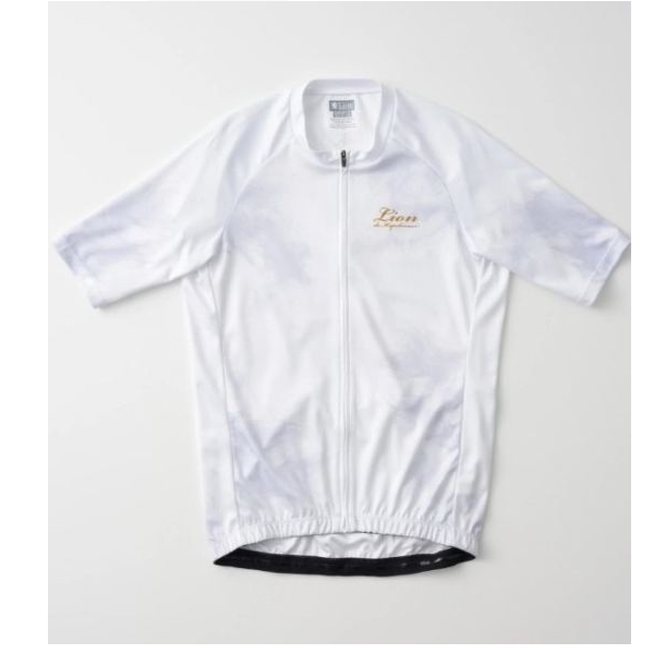 Lion de KAPELMUUR (リオン・ド・カペルミュール)プリント半袖ジャージ　フュメ / ホワイト / Lサイズ