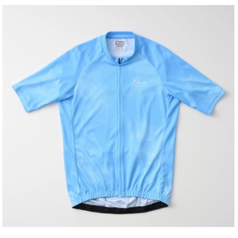 Lion de KAPELMUUR (リオン・ド・カペルミュール)プリント半袖ジャージ　フュメ / ブルー  / Lサイズ