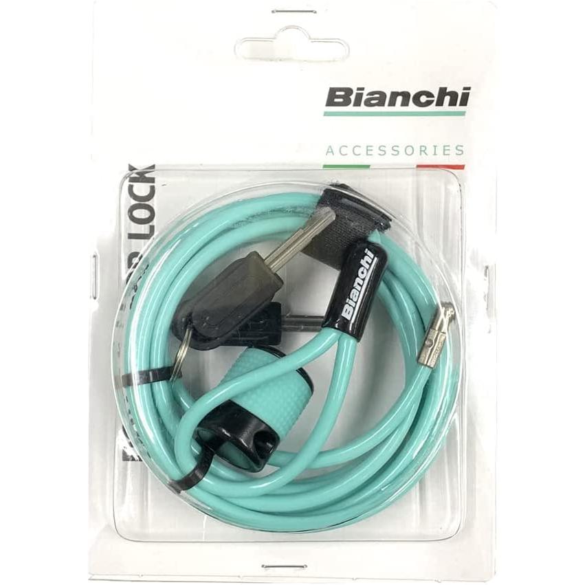(BIANCHI) ビアンキ DOUBLE LOOP LOCK ダブルループロック チェレステ 4.5×1800mm カギ式 ロック