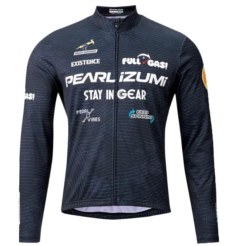 PEARL IZUMI プリント ジャージ(3455-BL/10 パールブラック)Lサイズ パールイズミ メンズ サイクルジャージ (ベーシックフィット)